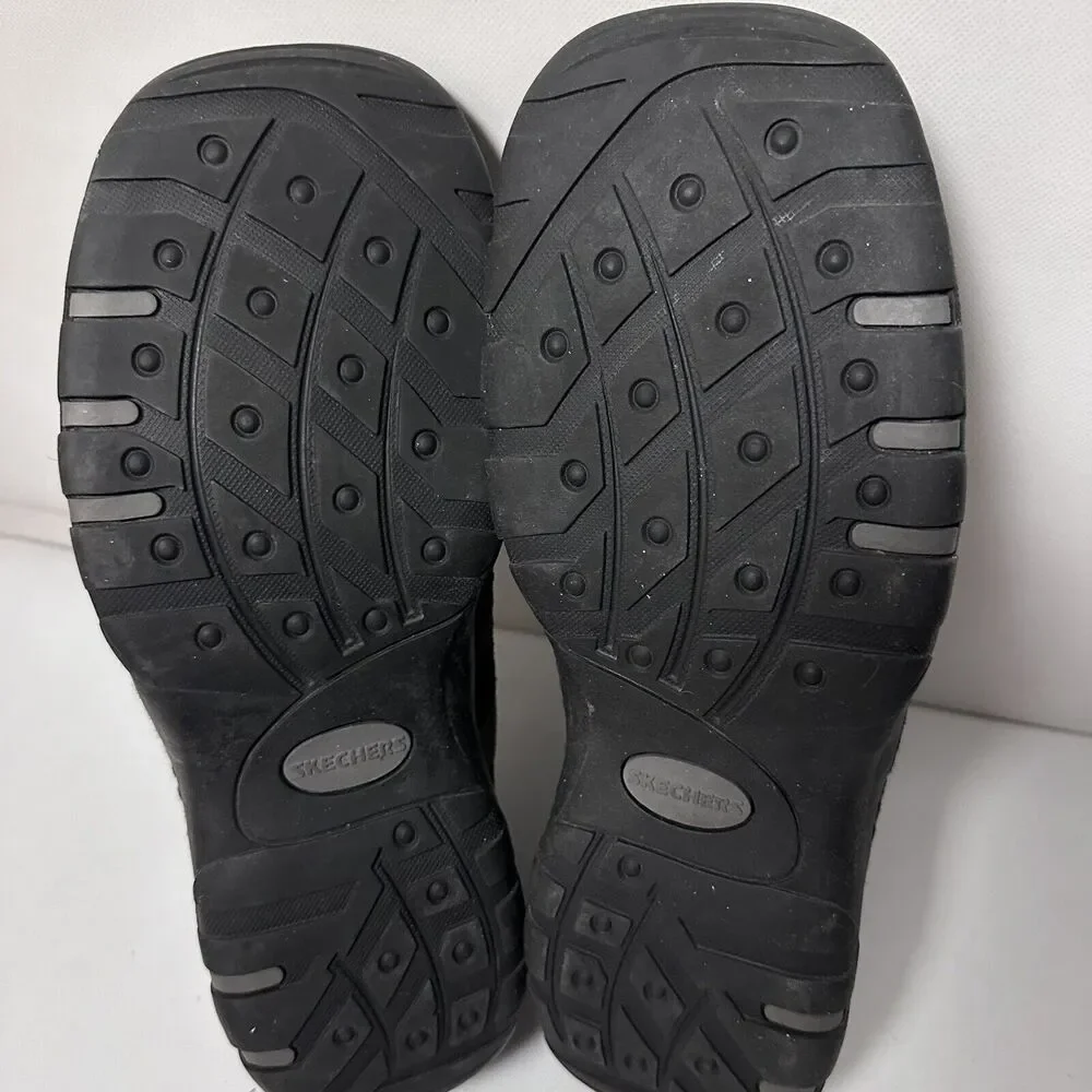 Skechers Oxfords Mens 12 Black Gray Suede Sneaker Casual Comfort Shoes 60435